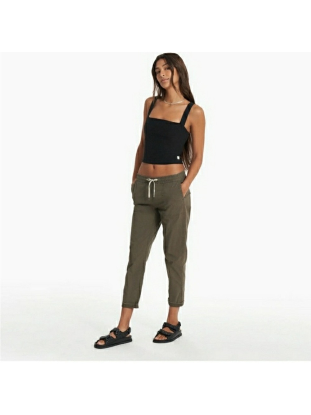 Vuori Olive Ripstop Cropped Pants - Picture 3 of 8